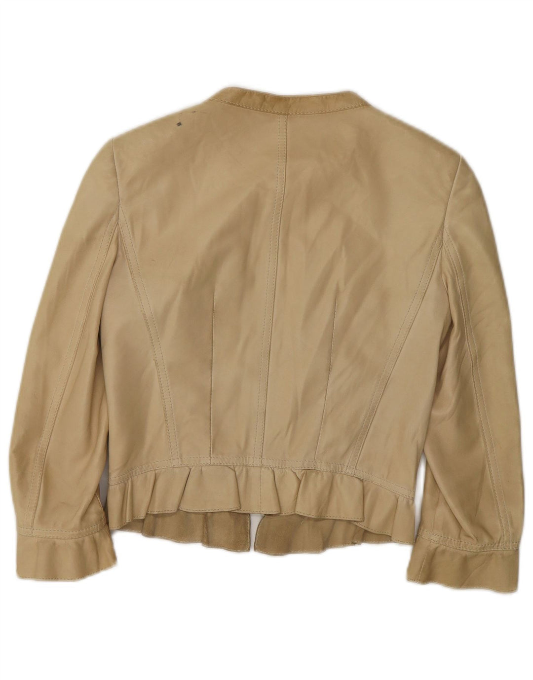 Valentino Veste en cuir courte pour femme IT 40 Petit cuir beige
