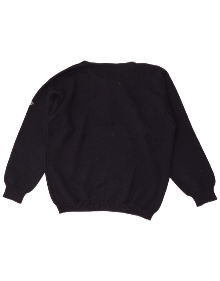 Fly 3 Pull col boutonné pour homme IT 50 Laine bleu marine moyen