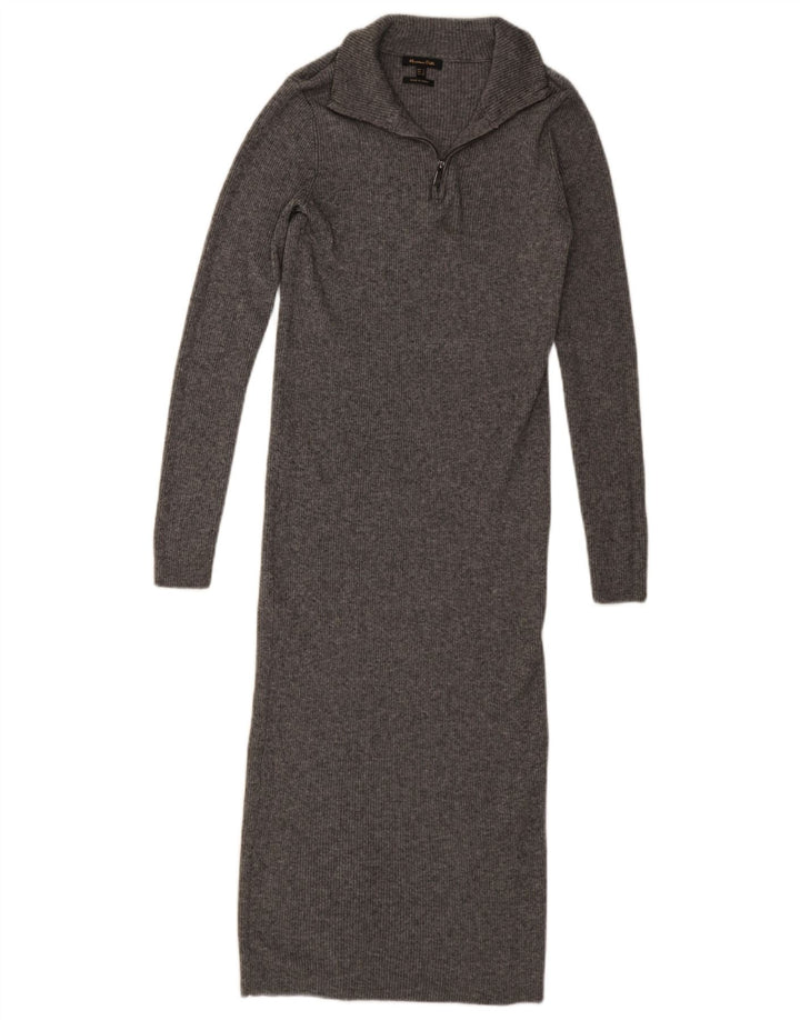 Massimo Dutti Robe pull pour femme UK 8 Small Gris Lyocell
