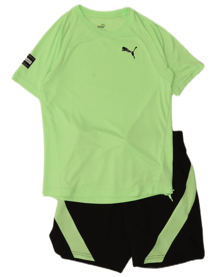 PUMA Ensemble 2 pièces garçon 13-14 ans Vert Colorblock Polyester