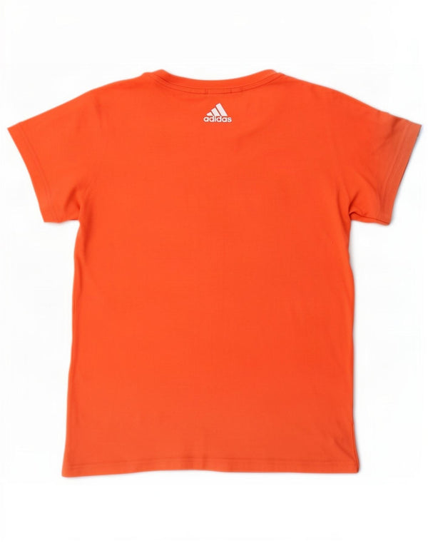Adidas T-shirt graphique pour femme UK 16 Large Orange