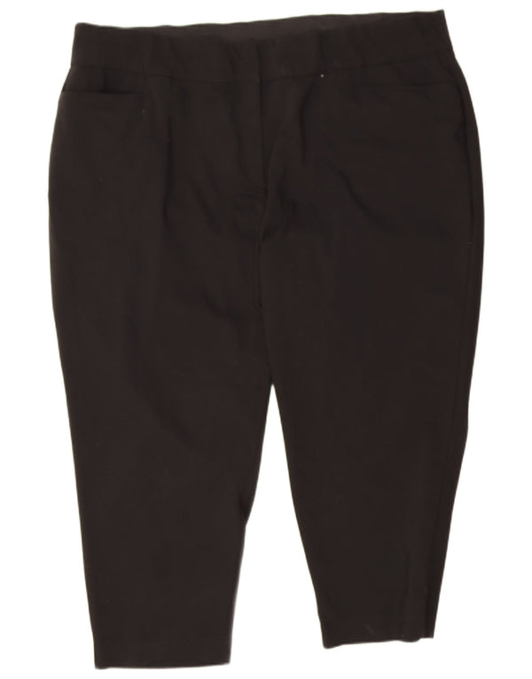 Marks & Spencer Womens Autograph Cropped Trousers UK 24 4XL W46 L26 Black