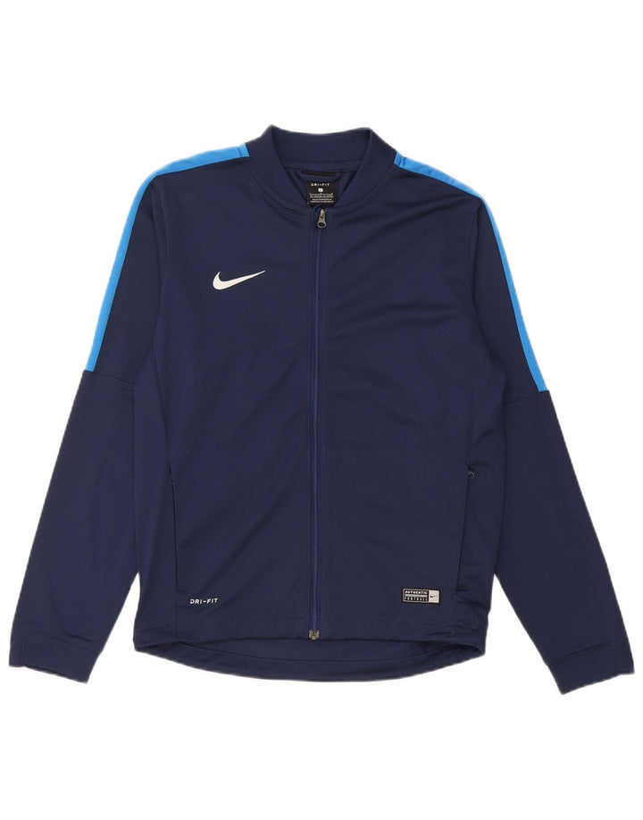 NIKE Veste de survêtement Dri Fit pour garçon 12-13 ans Bleu marine Taille L