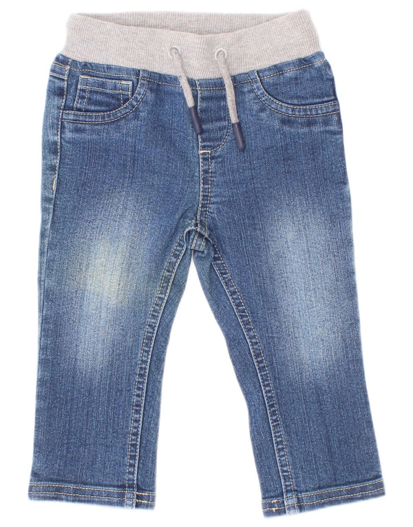 Guess Jean droit bébé garçon 6-9 mois bleu color block coton