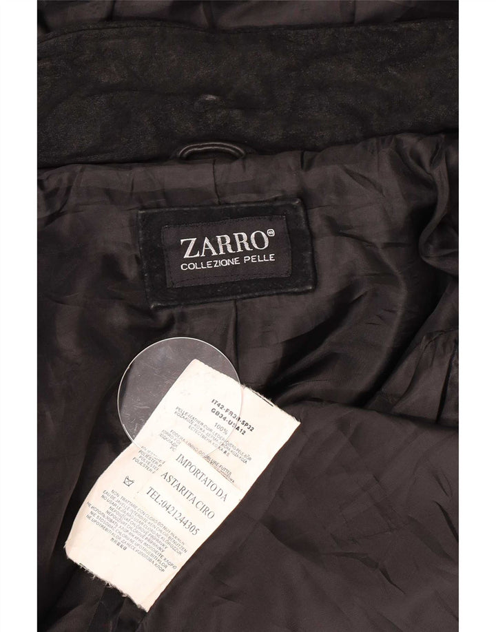 Zarro Veste en cuir à capuche pour femme IT 42 Noir moyen