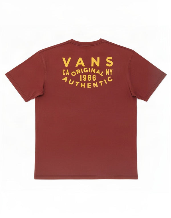 Vans T-shirt graphique coupe classique pour hommes, grand coton bordeaux