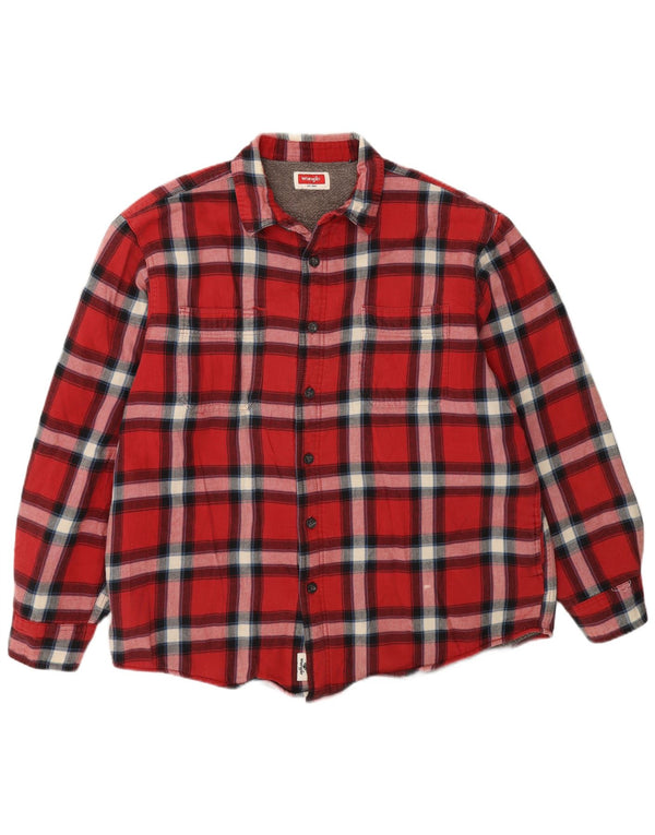 Wrangler Chemise en flanelle pour homme Lumberjack grand carreaux rouges
