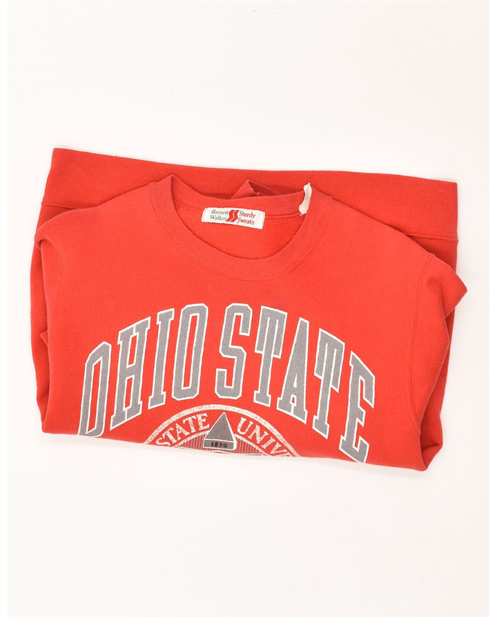 VINTAGE Mens Graphic Sweatshirt Jumper Large Orange Cotton Vintage Vintage and Second-Hand Vintage from Messina Hembry 