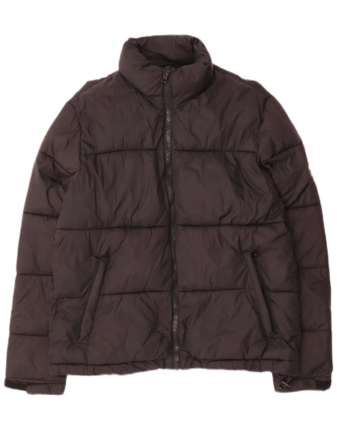 Zara Veste matelassée pour homme UK 40 Large Noir Polyester