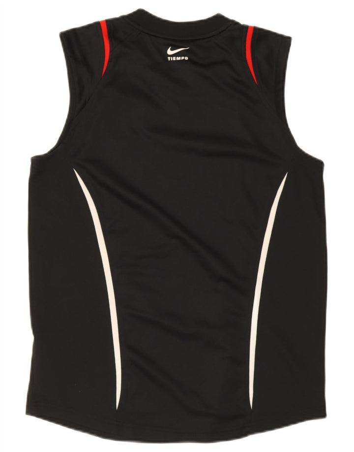 Nike Hommes Débardeur UK 36/38 Petit Noir Rayé Polyester