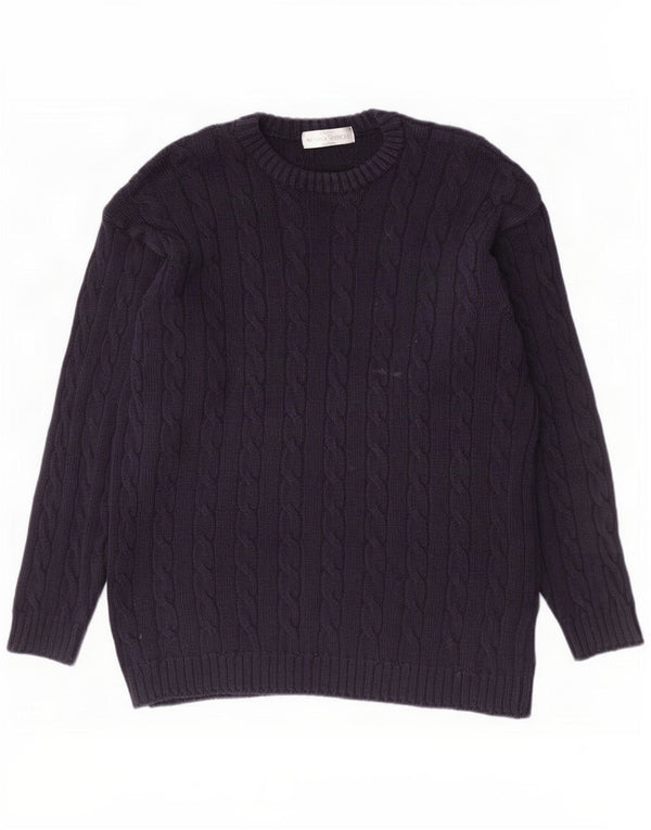 Marks & Spencer Pull à col rond St. Michael pour homme Bleu marine Taille L
