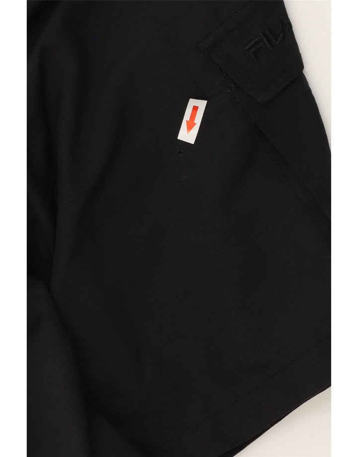 FILA Short Cargo Homme Petit W32 Noir Polyester