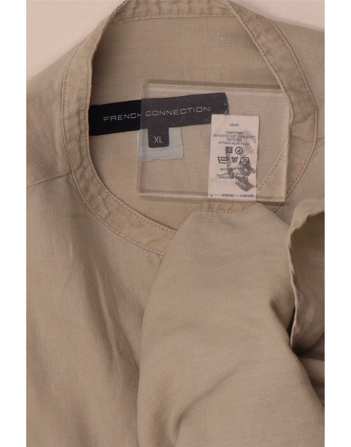 French Connection Chemise XL Homme Lin Beige