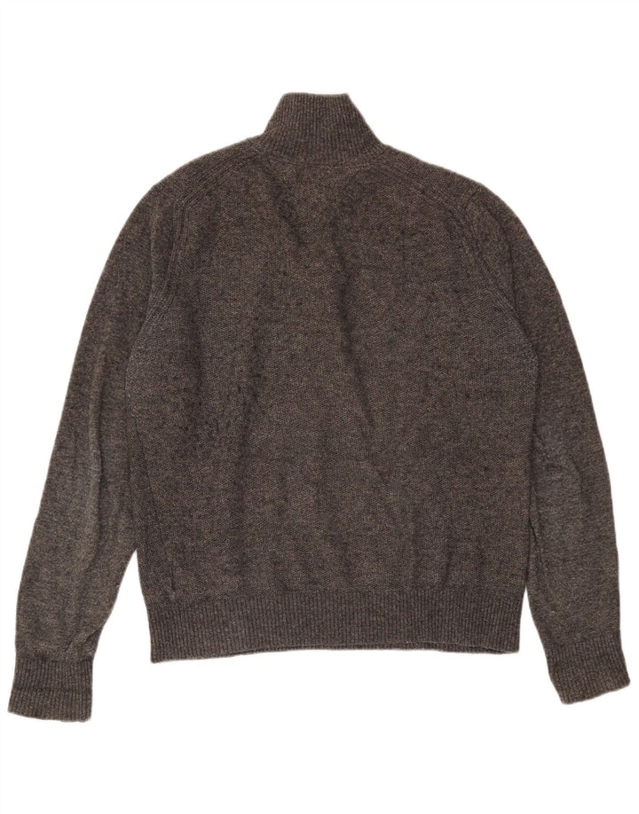 Tommy Hilfiger Pull à col boutonné pour homme en laine gris moyen