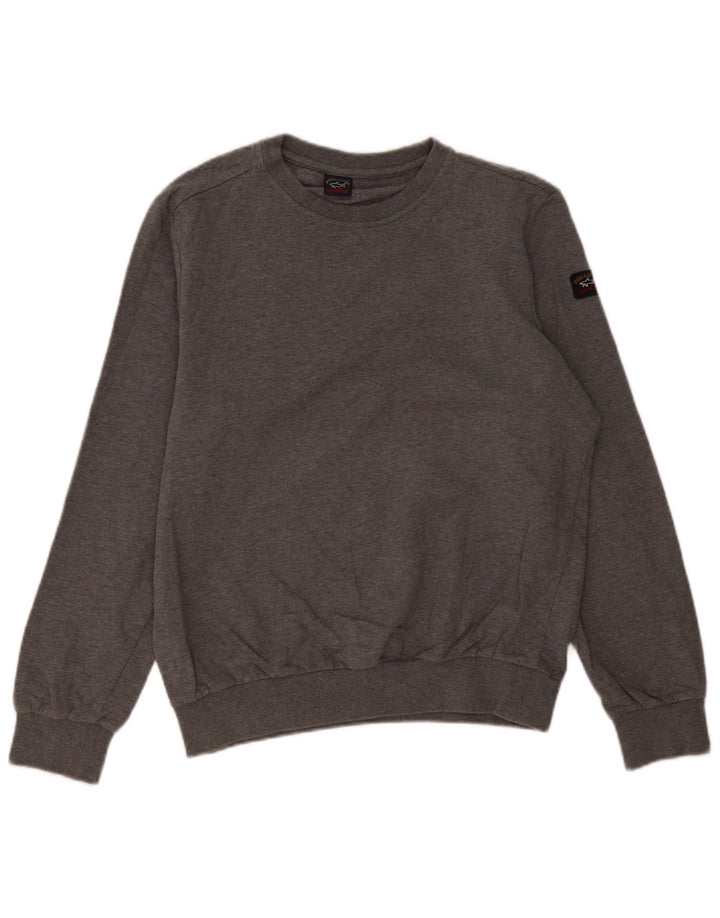 Paul & Shark Sweat-Shirt Homme Grand Gris Moucheté Coton