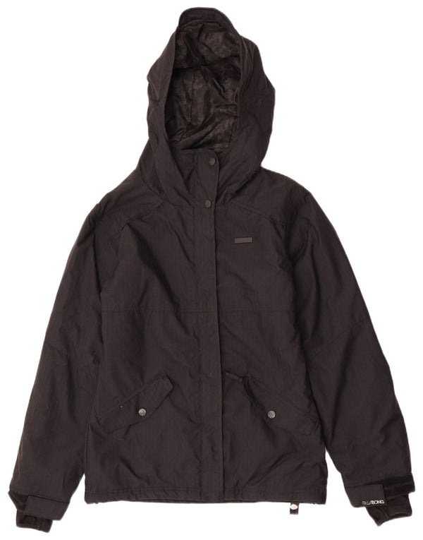 Billabong Veste coupe-vent à capuche pour femme UK 10 Petites rayures noires