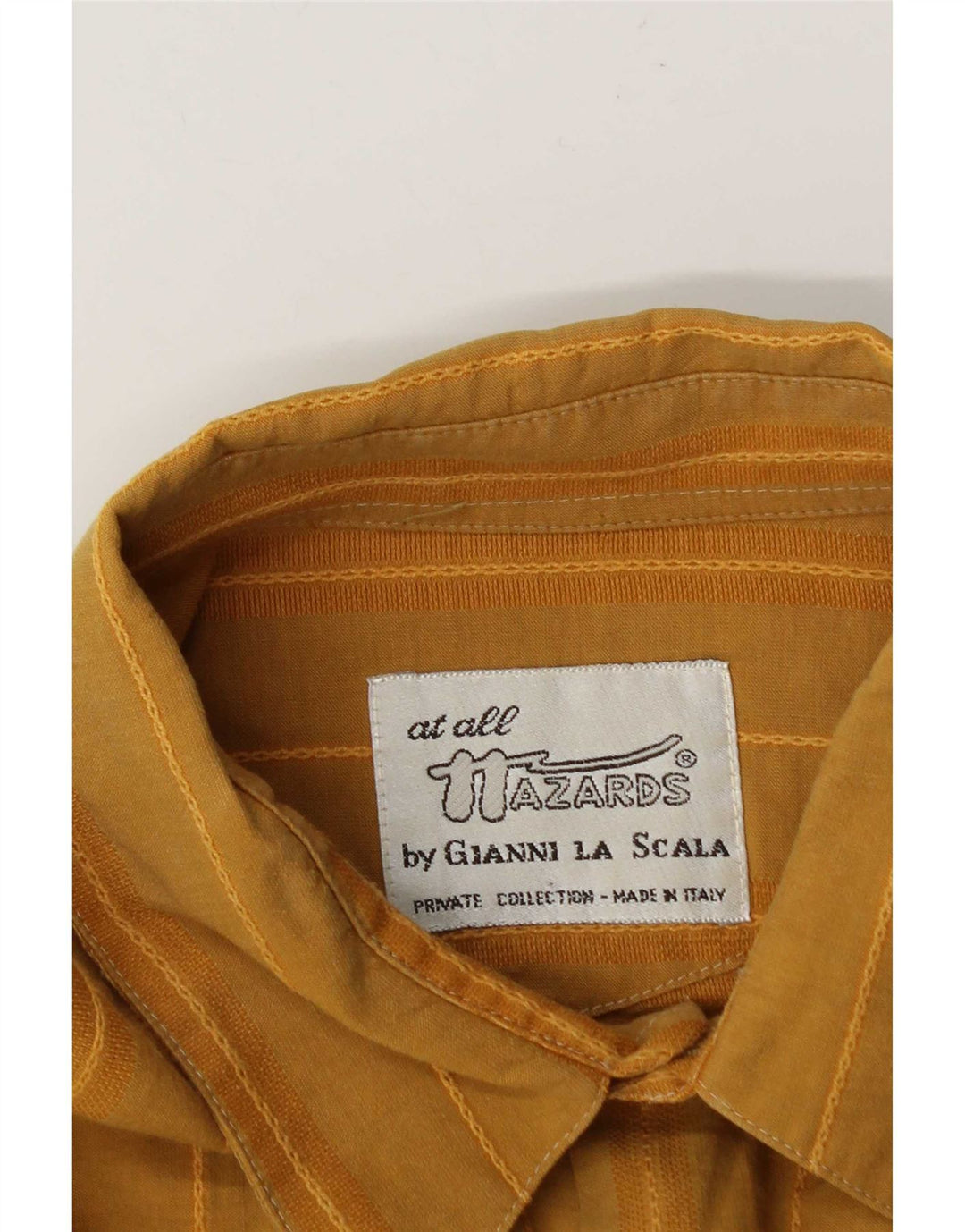Chemise homme vintage grande rayure jaune