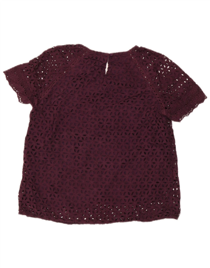 J. CREW Chemisier pour femme US 8 en coton floral violet moyen
