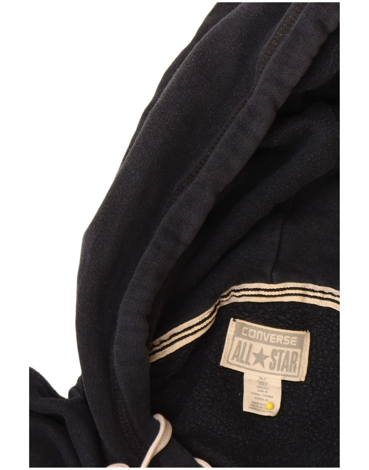 Converse Pull à capuche pour homme en coton bleu marine Taille S