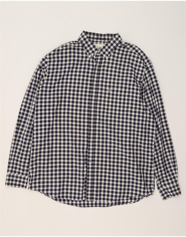 Lacoste Chemise Regular Fit Homme Taille 46 2XL Bleu Marine Vichy Coton