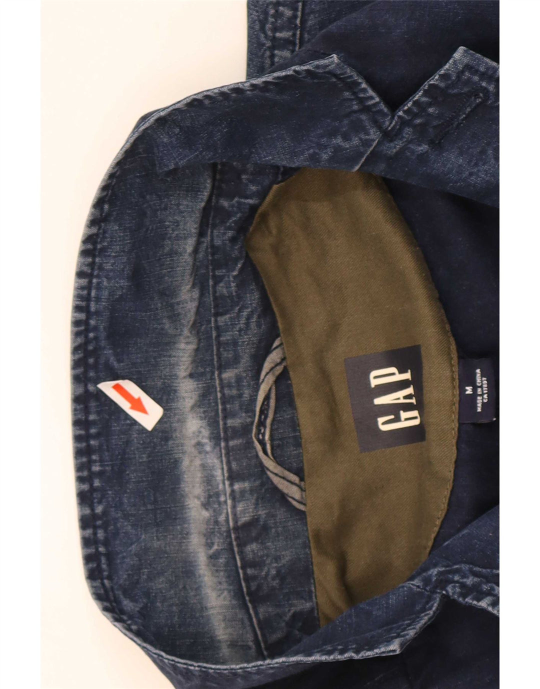Gap Veste blazer en jean à 3 boutons pour homme UK 38 Bleu marine moyen en coton