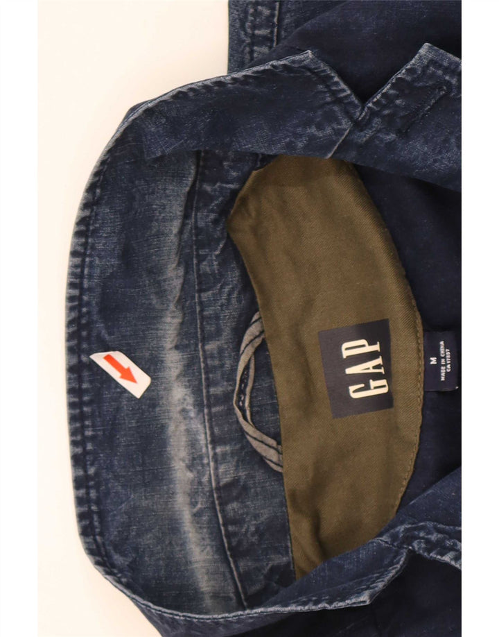 Gap Veste blazer en jean à 3 boutons pour homme UK 38 Bleu marine moyen en coton