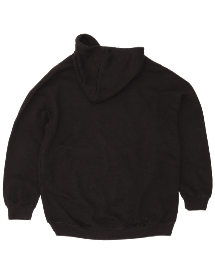 Zara Pull à capuche surdimensionné pour femme UK 10 Petit Noir Polyester