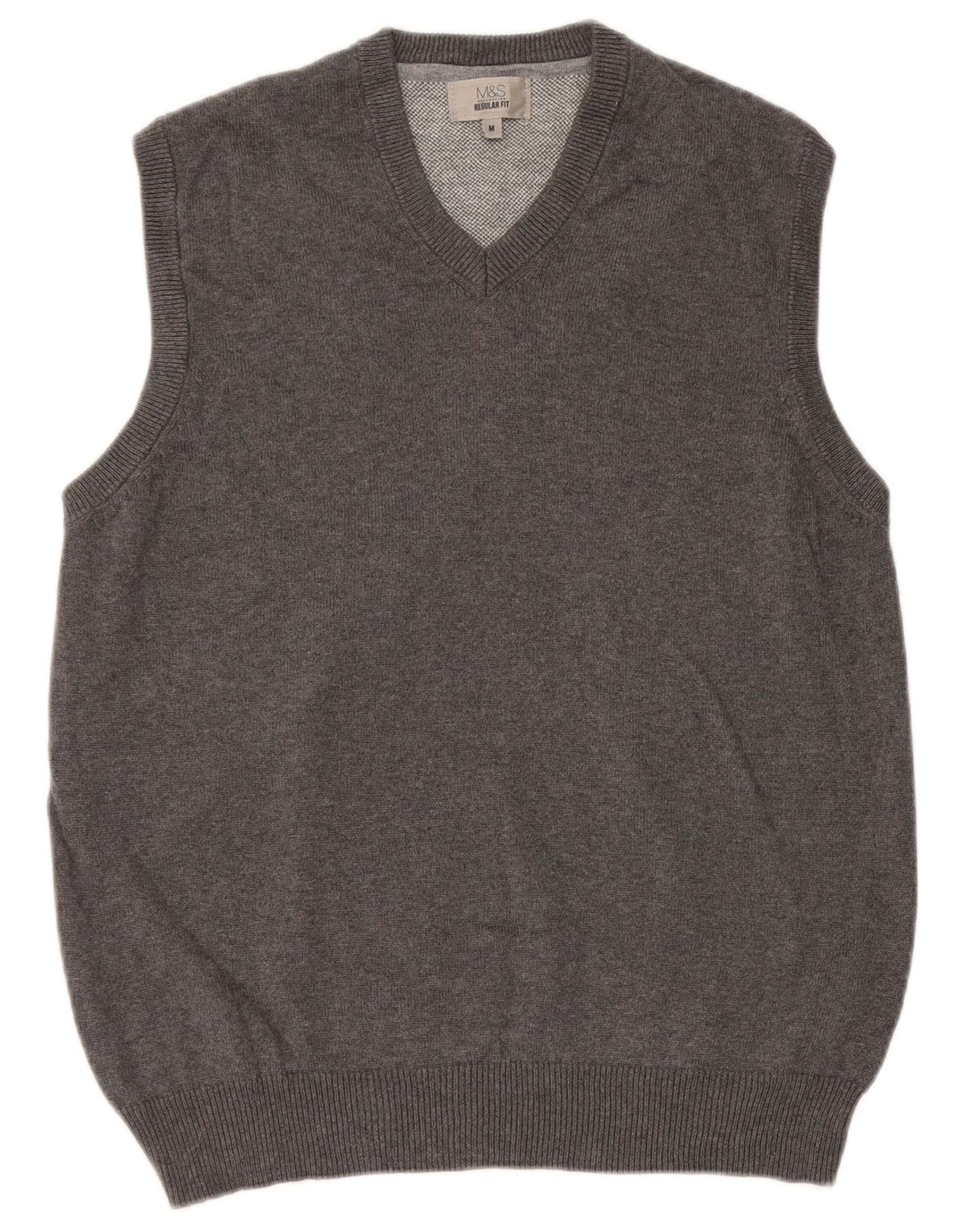 Marks & Spencer Débardeur Regular Fit Homme Coton Gris Moyen