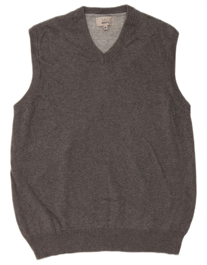 Marks & Spencer Débardeur Regular Fit Homme Coton Gris Moyen