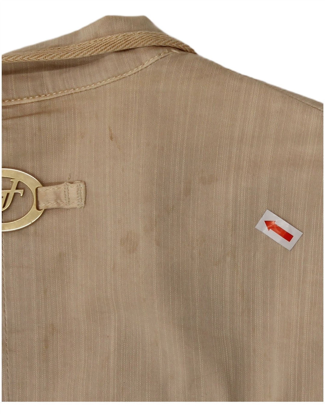 Trussardi Veste Blazer 2 Boutons Femme IT 46 Large Beige Coton