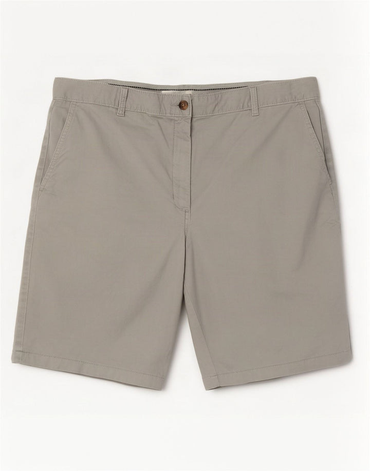 Marks & Spencer Short Chino pour Femme UK 16 Large W36 Coton Gris