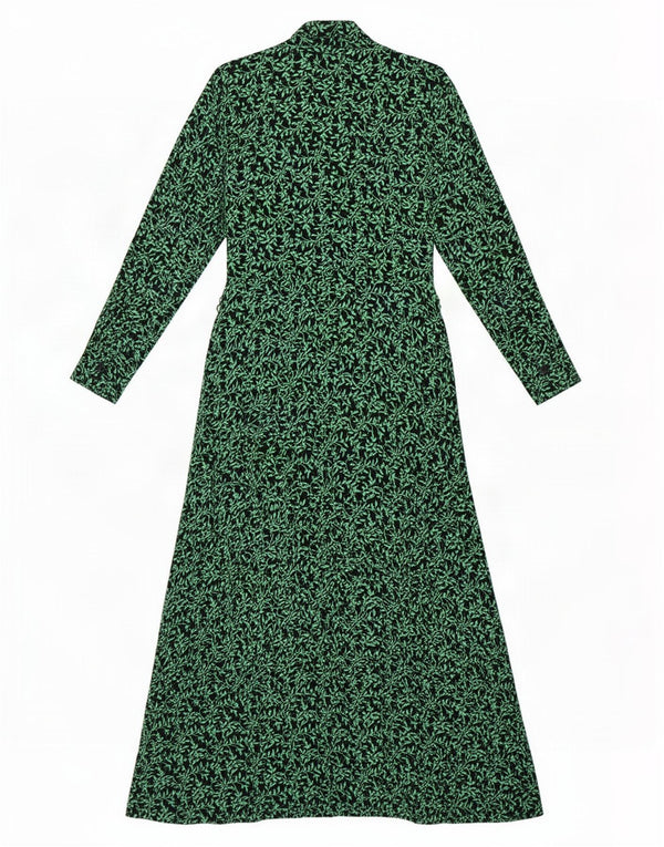 Zara Robe longue sans manches pour femme UK 42 Vert moyen floral