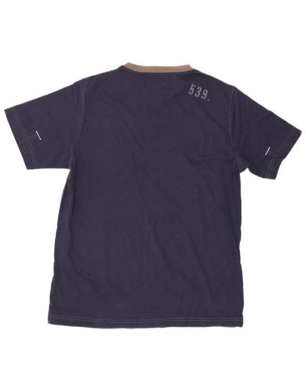Marlboro Classics T-Shirt Graphique Homme Bleu Marine Moyen Coton