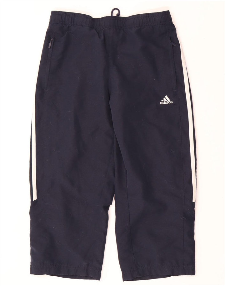 Adidas Pantalon de survêtement Capri pour femme UK 10 Small Bleu marine Polyester