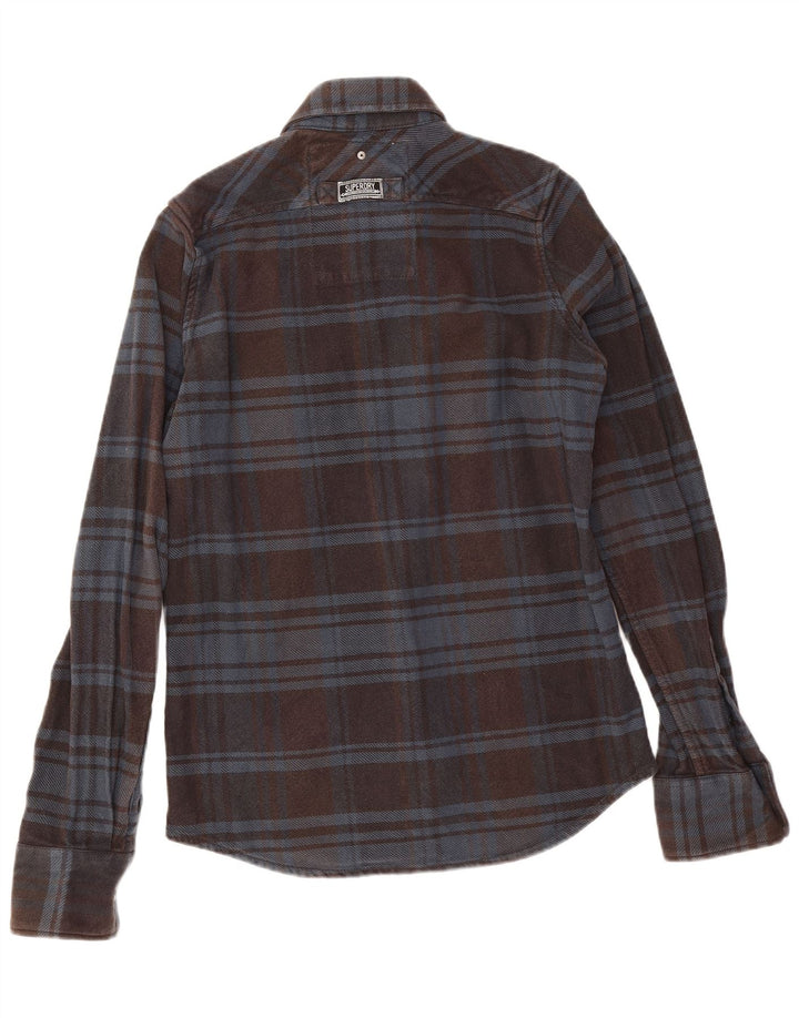 Superdry Chemise En Flanelle Homme Marron Moyen Carreaux Coton