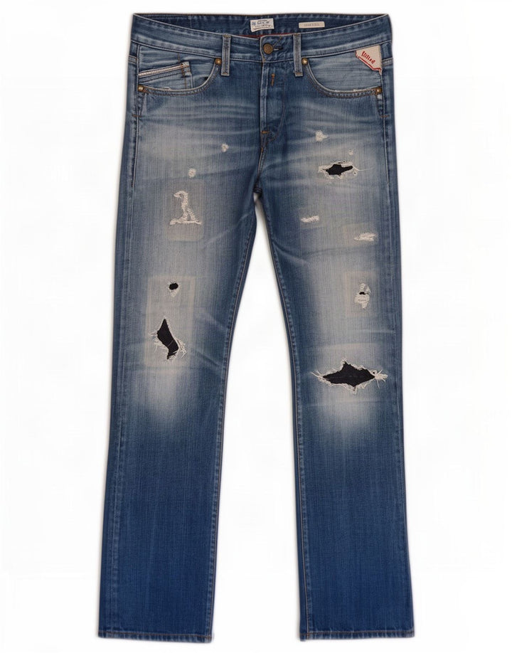 Replay Jean Droit Waitom Homme W31 L32 Bleu Coton