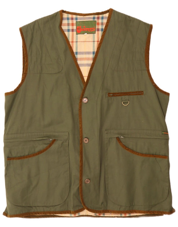 Univers Gilet utilitaire pour homme UK 44 2XL Vert Coton Classique