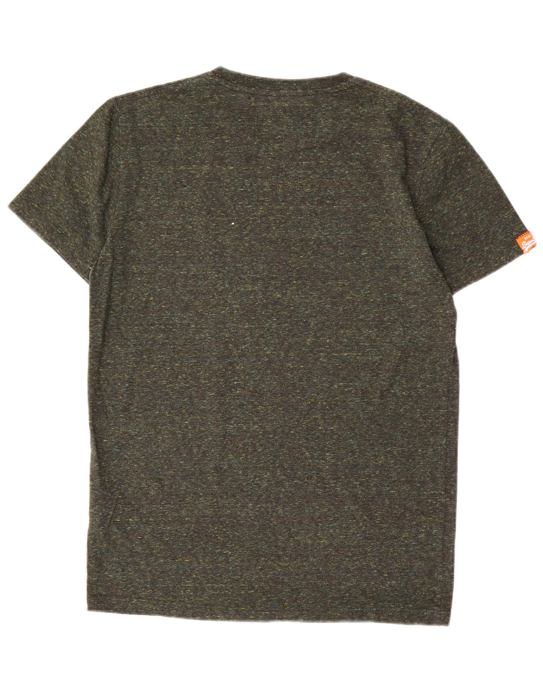 Superdry Homme T-Shirt Top Kaki Moucheté Coton