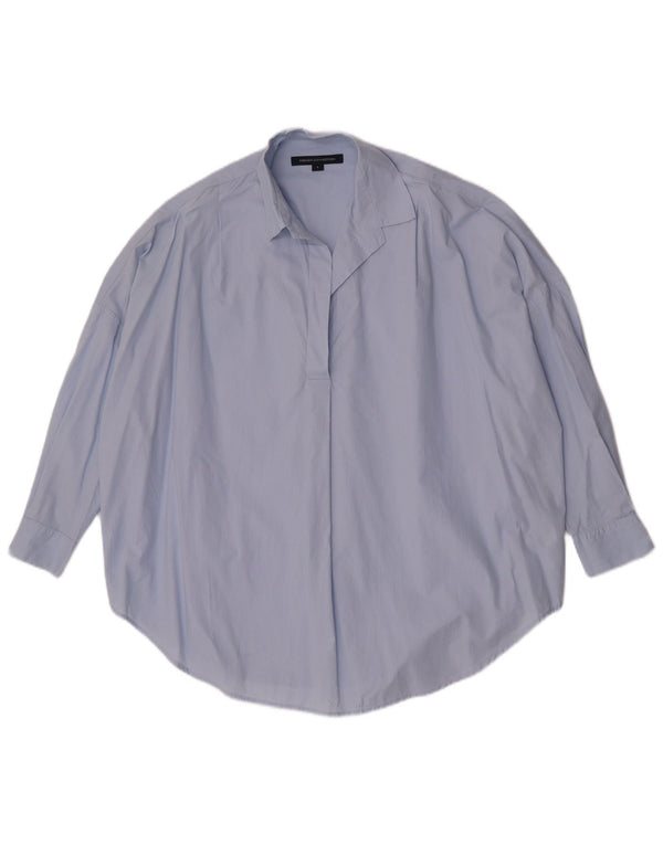 French Connection Chemise pull à manches 3/4 pour femme UK 10 Small Bleu