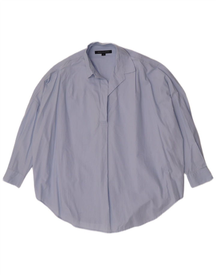 French Connection Chemise pull à manches 3/4 pour femme UK 10 Small Bleu