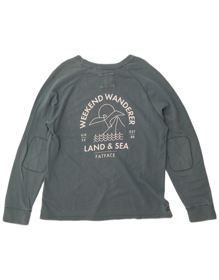 Fat Face Sweat-shirt graphique pour homme en coton vert Taille L