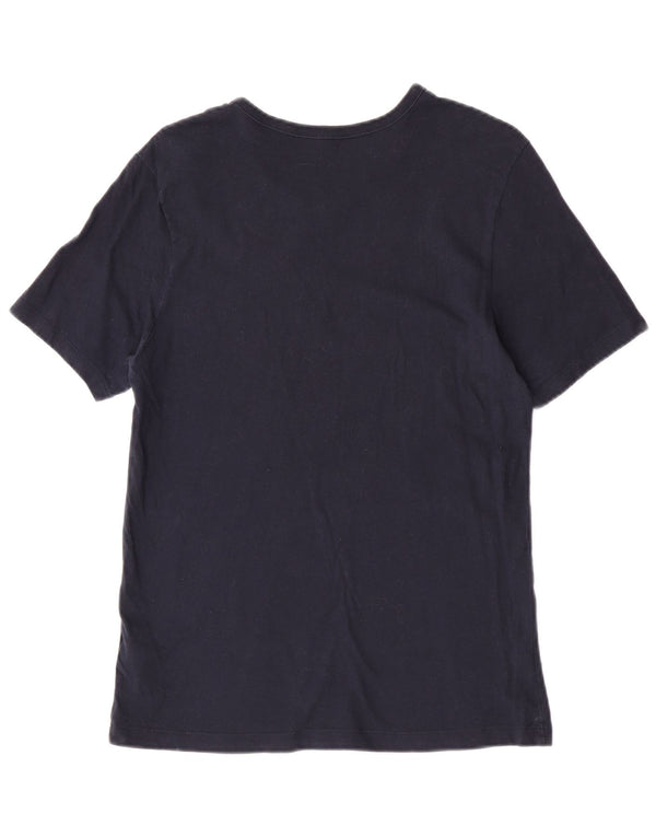 Hugo Boss Homme T-Shirt Top Bleu Marine Moyen Coton