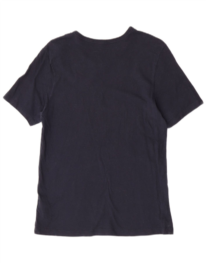 Hugo Boss Homme T-Shirt Top Bleu Marine Moyen Coton