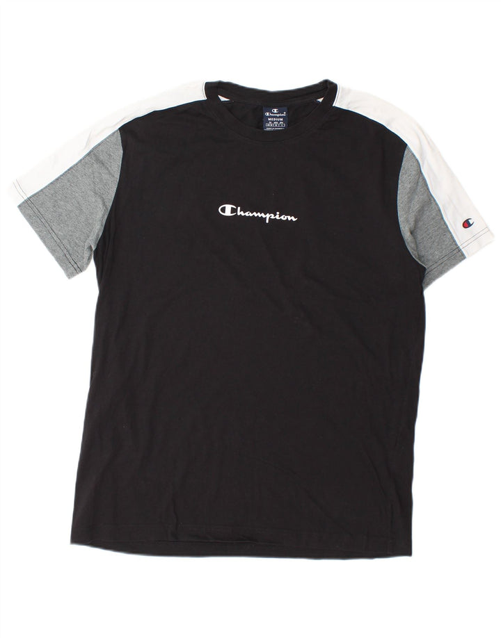 Champion T-Shirt Graphique Homme Noir Moyen Colourblock