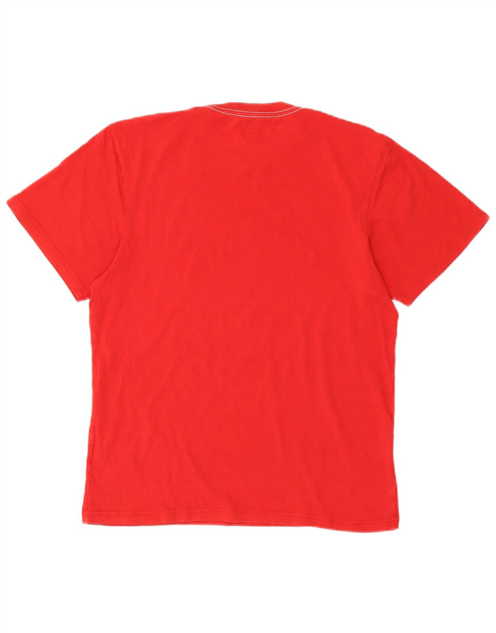 Adidas T-Shirt Graphique Homme Rouge Moyen Coton