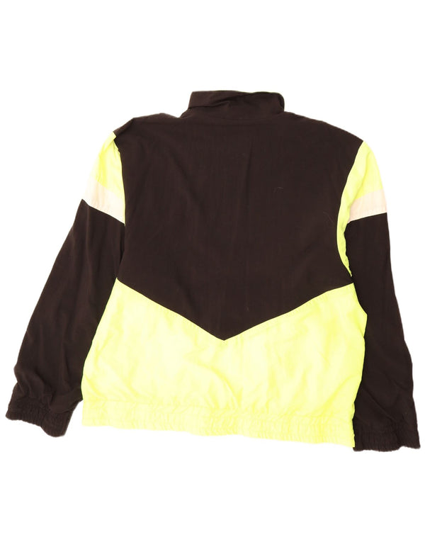 ERBACHER Veste de pluie graphique pour homme UK 40 Large Noir Colourblock Polyamide