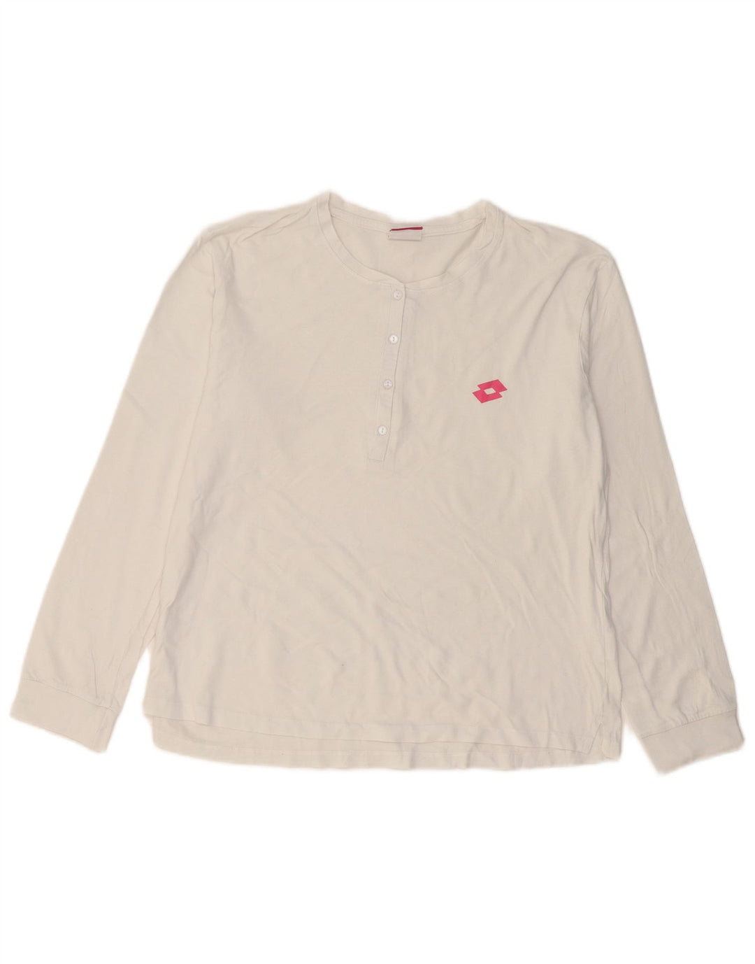 Lotto Haut à manches longues pour femme UK 46 Large Blanc Coton