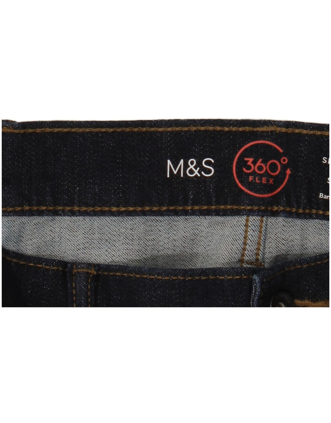 Marks & Spencer Jean Slim Homme W38 L29 Bleu Marine Coton