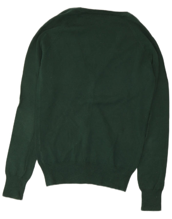 Zara Cardigan Femme Pull UK 10 Petit Coton Vert