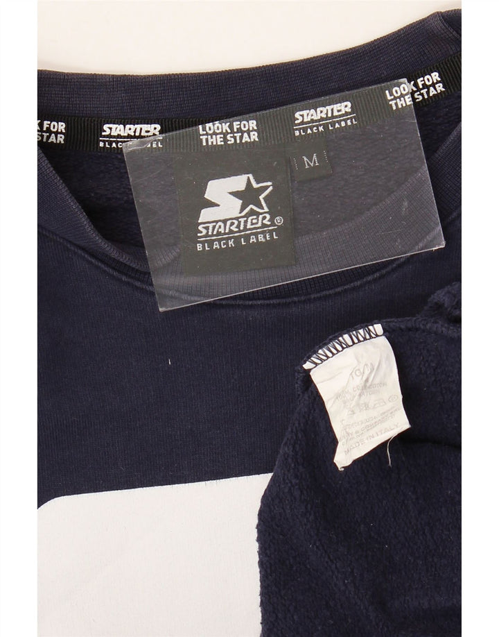 Starter Sweat-Shirt Graphique Homme Bleu Marine Moyen Coton